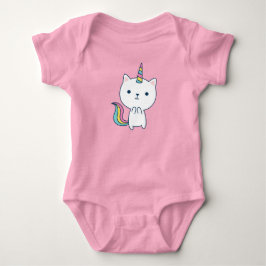 Body Para Bebê Caticórnio | Bodysuit de Bebê | Rosa