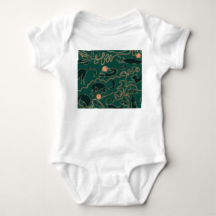 Body Para Bebê Cats Vintage: Padrão sem costura de porta