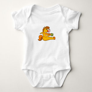 Body Para Bebê Cavalo com Cenoura