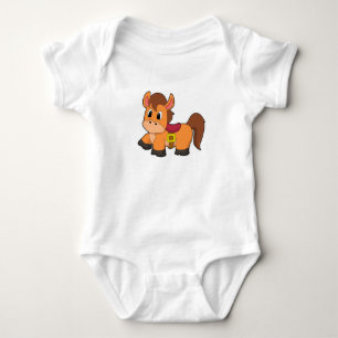 Body Para Bebê Cavalo com Sela