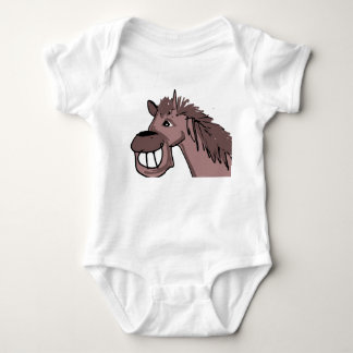 Body Para Bebê Cavalo de Desenho Animado Sorrindo Divertido | Sor