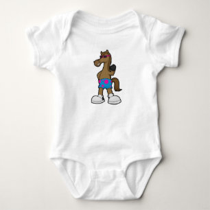 Body Para Bebê Cavalo de Óculos de Sol