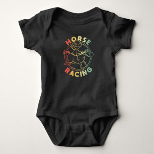 Body Para Bebê Cavalos sobrevoando Corrida Equestre Equestre