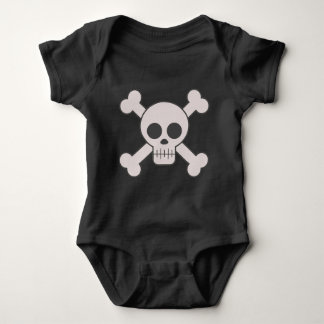 Body Para Bebê Caveira e Crossbones Bebê Fato De Bebê