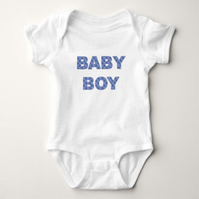 Body Para Bebê Cegonhas de menino (Frente)