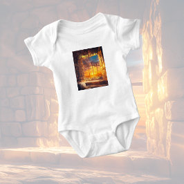 Body Para Bebê Celebração de ressurreição da páscoa Bebê-macacão