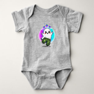 Body Para Bebê Celebração do Dia das Bruxas Ghost