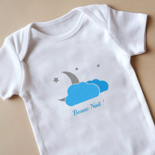 Body Para Bebê Celestial - Lua, Nuvens e Estrelas