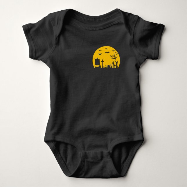 Body Para Bebê Cemitério de Halloween (Frente)