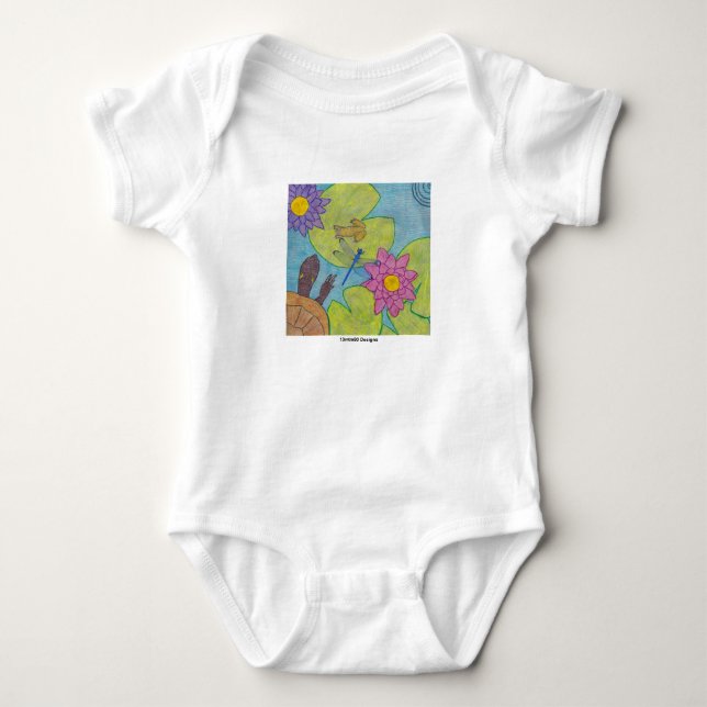 Body Para Bebê Cena de Lago (branco) - Bodysuit de Bebê (Frente)