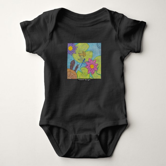 Body Para Bebê Cena de Lagoa (vívida) - Bodysuit de Bebê (Frente)