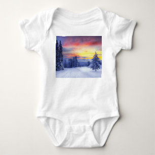 Body Para Bebê Cenário de inverno