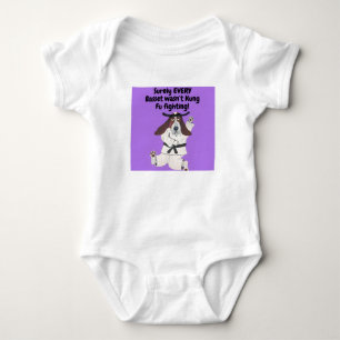 Body Para Bebê Certamente NEM TODO Basset estava lutando Kung Fu!
