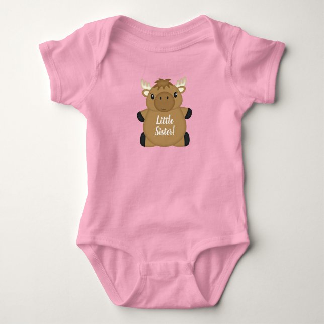 Body Para Bebê Chá de Bebê de Alce Floresta (Frente)