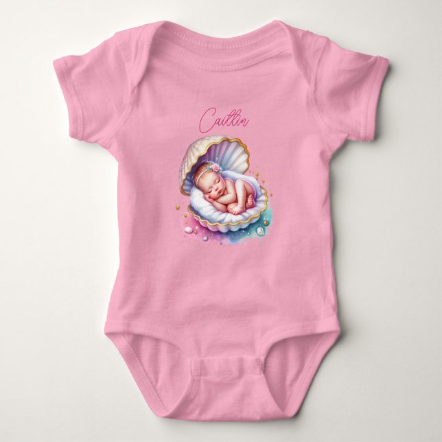 Body Para Bebê Chá de Bebê de Menina Personalizado (Frente)