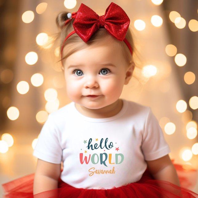 Body Para Bebê Chá de Bebê de Nome Personalizado Neutro bebê  (Criador carregado)
