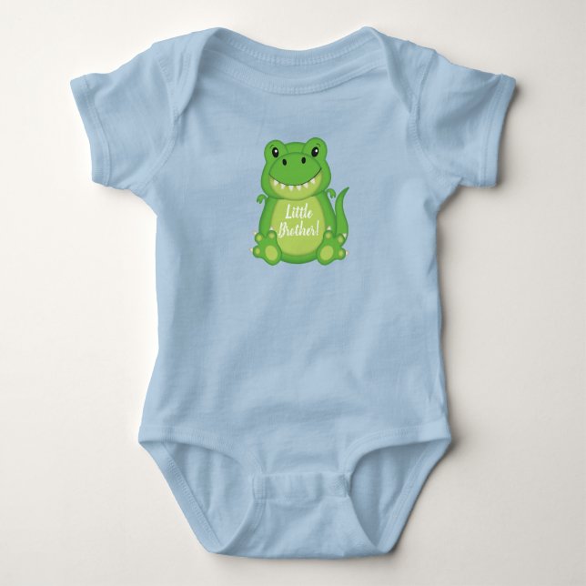 Body Para Bebê Chá de Bebê Dinossauro T-Rex (Frente)