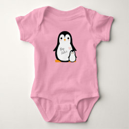 Body Para Bebê Chá de Bebê do Pingüim Rosa