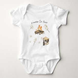 Body Para Bebê Chá de Bebê do S'more em Aquarela
