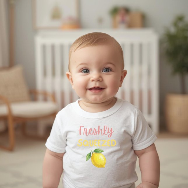 Body Para Bebê Chá de Bebê Menina Limonada Recém Espremida com La (Criador carregado)