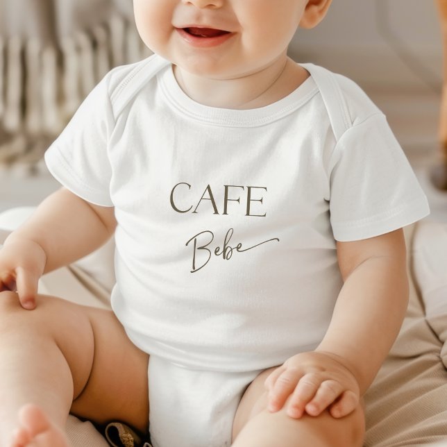 Body Para Bebê Chá de Bebê Retro Café Bebe Neutro (Criador carregado)