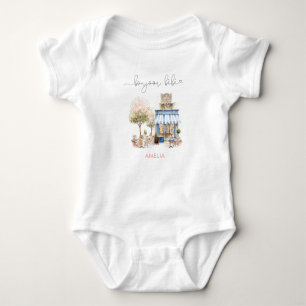 Body Para Bebê Chá de Bebê Watercolor Elegant Bonjoor bebê