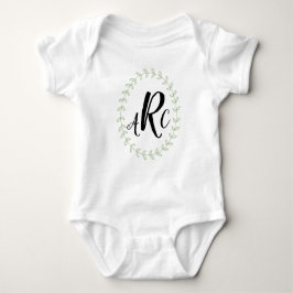Body Para Bebê Chá de fraldas conhecido Monogrammed personalizado