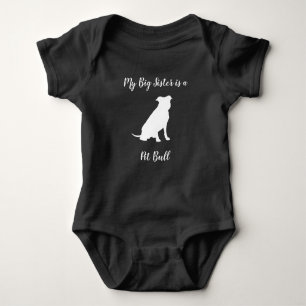 Body Para Bebê Chá de fraldas De Cão De Pit Bull Sexo Pitbull N