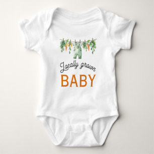 Body Para Bebê Chá de fraldas de Gingham Clothesline Localmente C