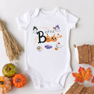 Body Para Bebê Chá de fraldas de Halloween da bruxa-Fantasma Pequ