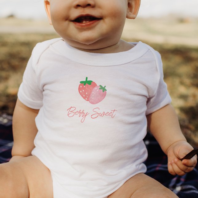 Body Para Bebê Chá de fraldas de morango Berry Sweet (Criador carregado)