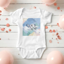 Body Para Bebê Chá de fraldas de Pastel Elegante Cloud Nine