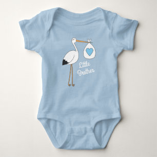 Body Para Bebê Chá de fraldas de Stork Blue Boy