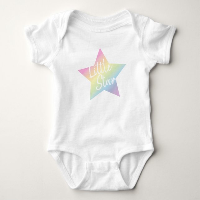 Body Para Bebê Chá de fraldas Rainbow Star (Frente)