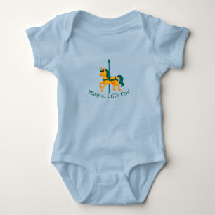 Body Para Bebê Chá de fraldas Whimsical Unicorn/simples
