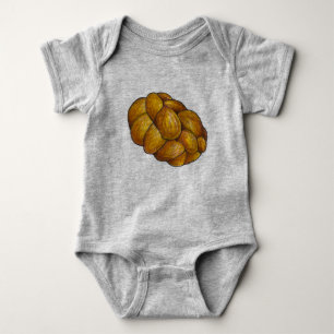 Body Para Bebê CHALLAH! Challah Bread Loaf Jeways Foodie