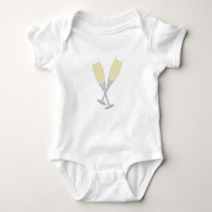 Body Para Bebê Champagne Flutes