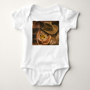 Body Para Bebê Chapéu de Cowboy