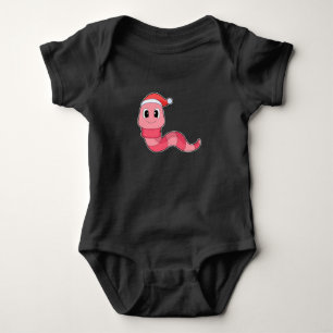 Body Para Bebê Chapéu de Natal do Verme