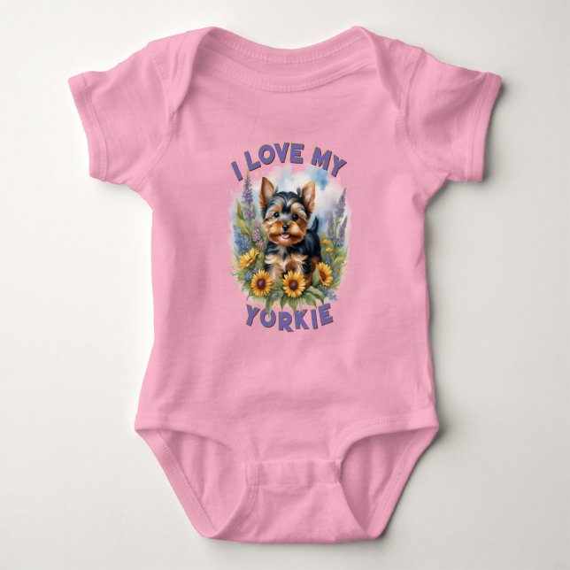 Body Para Bebê Charmoso Yorkie Meadow - Baby Delight (Frente)