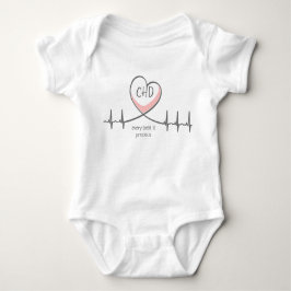 Body Para Bebê CHD EKG Heart Warrior Baby Jersey Bodycase