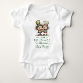 Body Para Bebê Cheerful St. Patrick’s Day Party Illustration