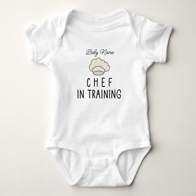 Body Para Bebê Chef Personalizado Em Treinamento (Frente)