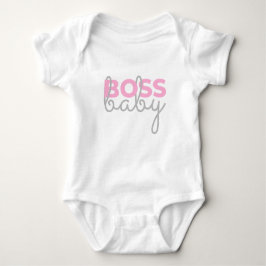 Body Para Bebê Chefe Bebê - Rosa