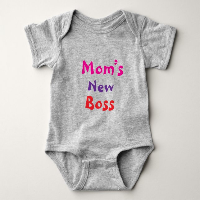 Body Para Bebê Chefe Novo da Mamãe (Frente)