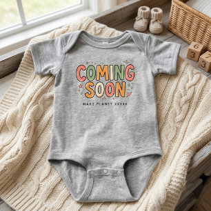Body Para Bebê Chegando Em Breve Nascimento (Anúncio de Gravidez)