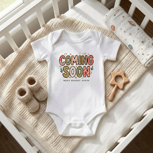 Body Para Bebê Chegando em Breve Verão Outono Anúncio de Gravid