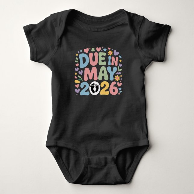 Body Para Bebê Chegando em maio de 2026, gravidez da nova mamãe (Frente)