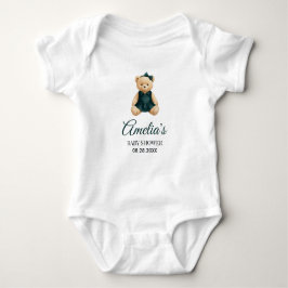 Body Para Bebê Chic Luxo Urso de Pelúcia Chá de Bebê