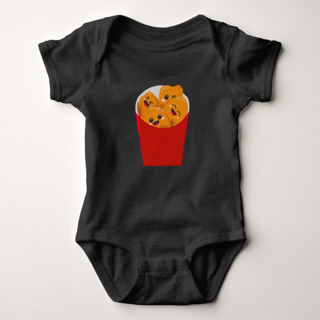Body Para Bebê Chicken Nugget Baby One-Piece (Frente)